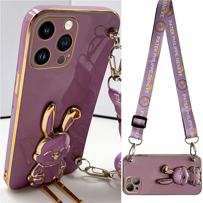 Fragance X - Casing ponsel tali pemegang kelinci, casing